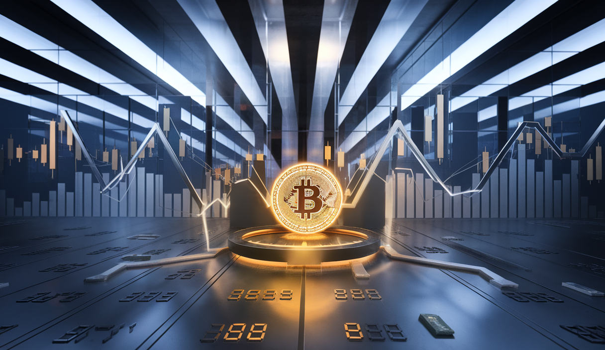 Graphique symbolique illustrant l'influence du Bitcoin sur le S&P 500