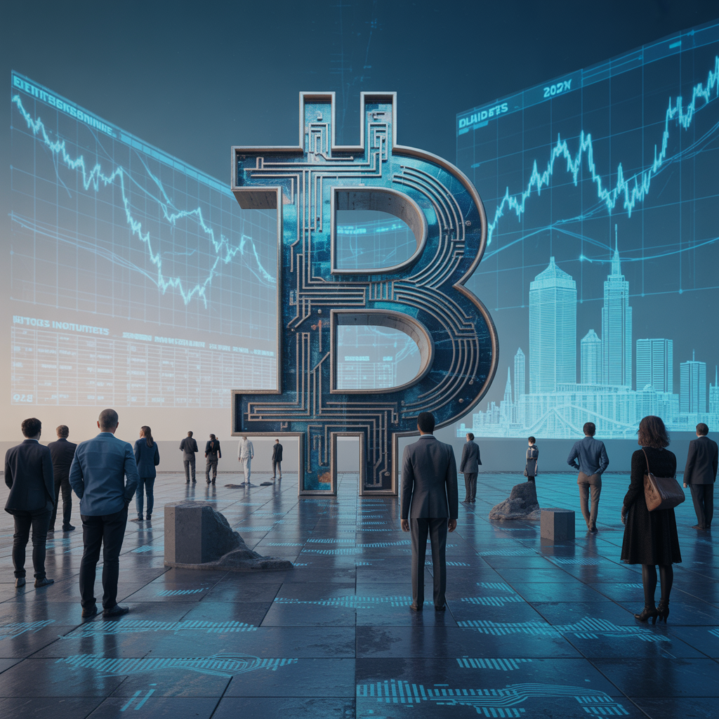 Représentation visuelle de l'impact des achats institutionnels de Bitcoin en 2025