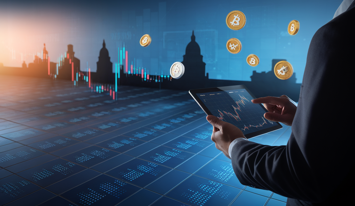 Représentation visuelle de l'impact des réglementations sur le marché des cryptomonnaies.