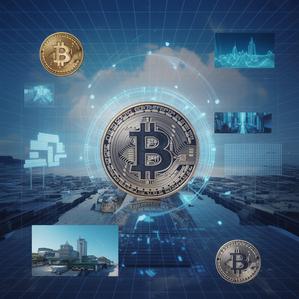 Illustration de prévisions et tendances des prix des cryptomonnaies pour 2025.